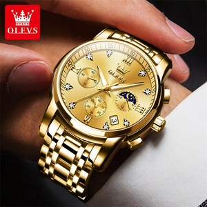 <span class=keywords><strong>OLEVS</strong></span>-Reloj deportivo de cuarzo para hombre, cronógrafo de lujo, de pulsera, de acero inoxidable, resistente al agua, novedad de 2858 - Product Image 3