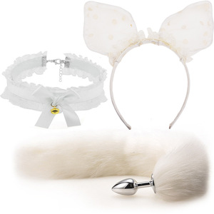 Silicone Métal Artificielle Longue Queue <span class=keywords><strong>Anal</strong></span> <span class=keywords><strong>Plug</strong></span> renard Queue Oreille Ensemble <span class=keywords><strong>SM</strong></span> Produits - Product Image 4