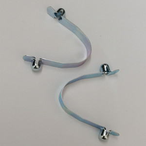 Clips de resorte sólidos en forma de V y U de doble bola Jinyi Hardware para posicionamiento de tubos, diámetro 4-10, acabado en zinc y acero, uso general. - Product Image 1