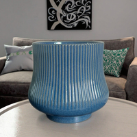 Pot à Bonsaï en Céramique Style Vintage Moderne, Finition Glaçurée, Écologique, Durable, Décoration Intérieure/Extérieure, Trou de Drainage, Maison et Jardin