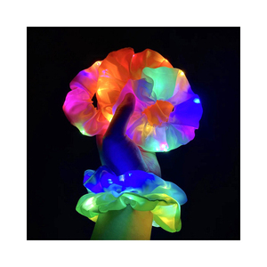 Élastiques à cheveux LED lumineux pour femmes et filles, bandeaux capillaires clignotants et colorés - Product Image 1