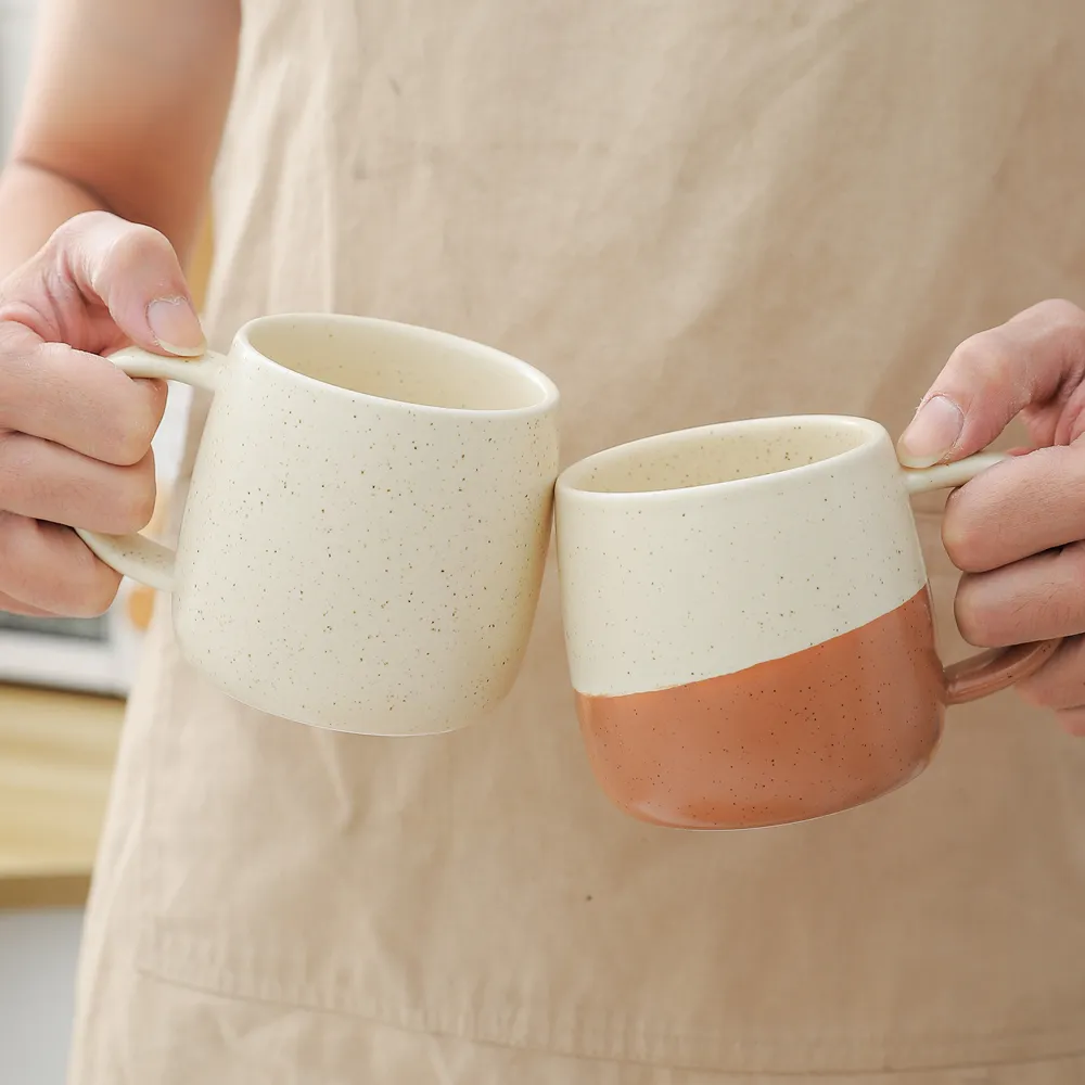 Vendita calda Ins Style tazza da caffè in ceramica colore personalizzato maculato smalto al sesamo tazza in gres tazze in porcellana Fine