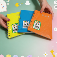 Carnet à spirale personnalisé en PP rigide A5, 120 feuilles lignées, style Kawaii, pour étudiants et professionnels