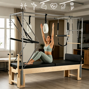 ONEMAX Cadillac Reformer Comercial de Pilates con <span class=keywords><strong>Torre</strong></span> Completa, Mesa de Trapecio de Madera para Pilates, Equipo de Rehabilitación y Fitness - Product Image 2