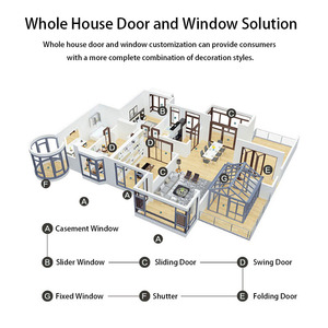 Fenêtres à battants en aluminium à profil mince, avec verre isolant <span class=keywords><strong>double</strong></span> vitrage insonorisé, pour la vente en gros - Product Image 6