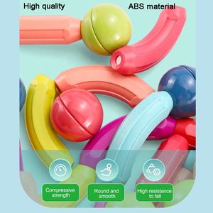 Jeu de bâtons magnétiques 3D assemblés pour l'éducation précoce, 42 pièces, blocs de construction magnétiques, boules <span class=keywords><strong>et</strong></span> barres empilables, ensemble de jouets STEM - Product Image 4