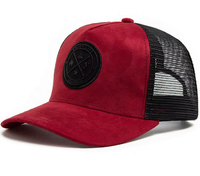Casquette de baseball trucker en maille de haute qualité, 5 panneaux, en mousse, avec logo patch PVC bicolore, imperméable, broderie 3D, style sport décontracté