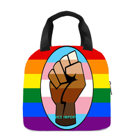 Sac à déjeuner arc-en-ciel Polygender pour femmes et hommes, sac fourre-tout réutilisable, sacs à déjeuner isothermes pour le travail, le pique-nique, l'école ou les voyages