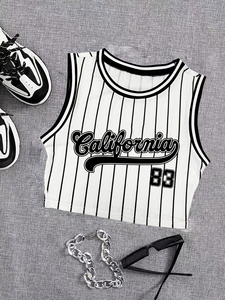 Maillot de basketball personnalisé pour bébé, coupe oversize vintage et carrée, à rayures, en maille, court, pour le jour du match, cadeau, pour les supporters - Product Image 3