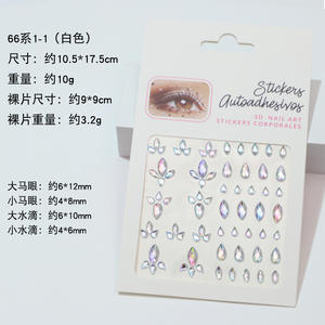 Autocollants holographiques 3D en forme <span class=keywords><strong>de</strong></span> cœur et d'étoile en strass, décalcomanie <span class=keywords><strong>de</strong></span> <span class=keywords><strong>tatouage</strong></span> sexy en cristal et diamant pour les cheveux, les yeux et le visage. - Product Image 6