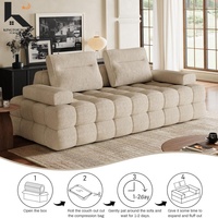 Modulares Knochenloses Cloud-Kompressions-Sofa mit Abnehmbarer Rückenlehne, Wandelbar für Wohnzimmer, Schule & Villa