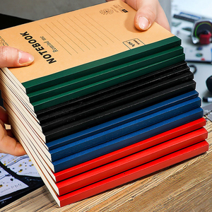 Cuaderno A5 líneas horizontales ejercicio cubierta de cuero hilo costura encuadernación Formato de hojas sueltas para estudiantes uso escolar disponible - Product Image 5