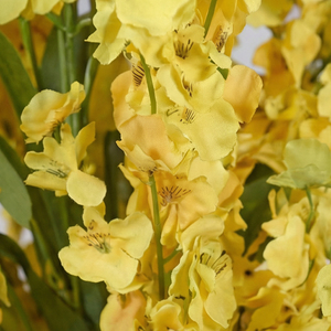Arbre artificiel à fleurs jaunes, plante décorative réaliste, arbre floral pour la maison, le bureau, les événements, plante décorative 'Dancing Lady' - Product Image 3