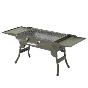 Barbecue portable pliable en acier inoxydable avec surface antiadhésive pour le <span class=keywords><strong>camping</strong></span> en plein air, les pique-niques, utilisation avec du bois comme combustible - Product Image 1