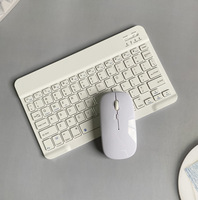 Set Keyboard tanpa kabel untuk PC Tablet, Set Kombo Mouse Mini ponsel Android dapat diisi ulang