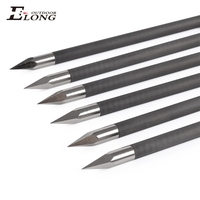 Flèches en carbone pur Elong Outdoor 160 mm pour arbalète, flèches courtes en carbone de 6,2 mm pour la chasse en plein air