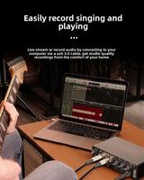 Tarjeta de Sonido USB XTUGA M22D Pro de Metal para Estudio, Interfaz de Grabación con Cancelación de Ruido para Estudio, Transmisión en Vivo, Computadora/Teléfono