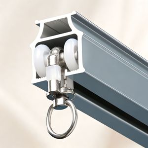 Rideau Européen Moderne Manuel à Montage au <span class=keywords><strong>Plafond</strong></span>, Ondulé, Pliable, à <span class=keywords><strong>Double</strong></span> Rail, en Alliage d'Aluminium Robuste, Durable et Antirouille - Product Image 2