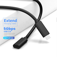 Cable de Extensión USB 3.0 Tipo C de 1m, Ultra Rápido, 5Gbps, Transferencia de Datos de Alta Velocidad, Carga y Sincronización para Laptops, Tablets y Cámaras, Venta al Por Mayor