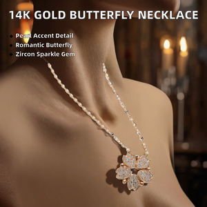 14K 금도금 꽃잎 목걸이 도매 지르콘 S925 스털링 실버 사우디 스타일 여성용 주얼리 선물 - Product Image 4