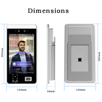 Système de contrôle d'accès biométrique Android Tendcent 8 pouces avec reconnaissance faciale, code QR et empreinte digitale (OEM/ODM)