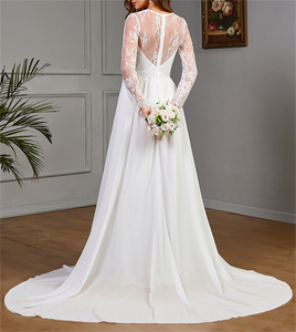 Robe de mariée longue à une épaule pour femmes africaines à queue élégante robe de mariée blanche - Product Image 4