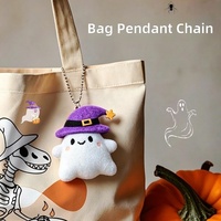 Porte-clés en peluche Halloween : Citrouille, Fantôme, Chauve-souris – Pendentif pour Sac à Dos, Accessoire de Sac, Décoration de Fête, École et Maison