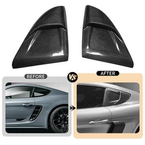 Pour Porsche 718 Cayman Boxster GT4RS, prise <span class=keywords><strong>d</strong></span>'<span class=keywords><strong>air</strong></span> latérale en carbone sec - Product Image 4