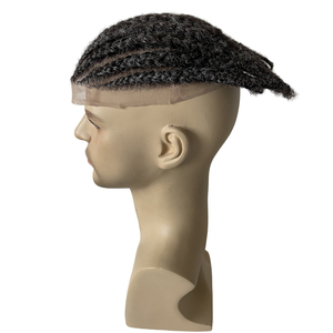 ระบบ<span class=keywords><strong>ผม</strong></span>แท้ของอินเดีย สี 1b เทา ทรงแอฟโฟร ถักเปียแบบคอร์นโรว์ ทูพีแบบเต็มศีรษะ สำหรับผู้ชายหนุ่มทันสมัย - Product Image 6