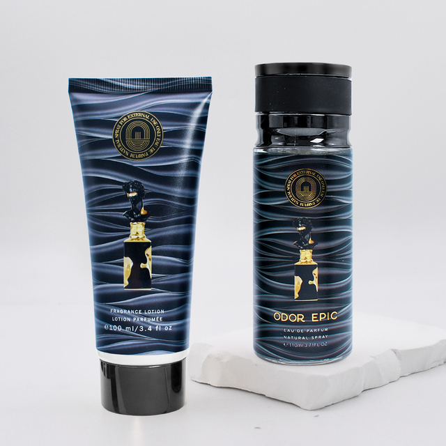 Wholesale Premium Fragrance Gift Set 110ml Parfum Spray and 100ml Moisturizing Scented Body Lotion Long Lasting Perfume Set