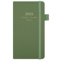 Carnet de notes/agenda personnalisé 2026 à succès – Petit carnet de planification à couverture rigide, ouverture à plat, avec élastiques et porte-stylo