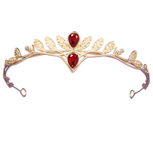 Tiara de Corona Vintage OEM con Hojas Doradas y Plateadas, Exquisito Adorno de Diamantes de Imitación para Boda, Fiesta de Graduación, Concurso de Belleza, Disfraz - Product Image 6