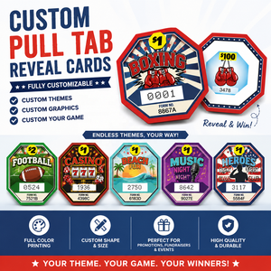 New Design One Windows Custom Different Shape Pull Tab Card Unique Codes Numbers Double Sided Break Open Tickets - Product Image 5