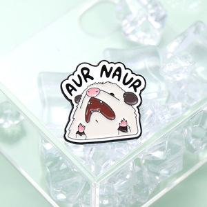 Creative cochon d'Inde mignon souris forme gravée impression UV métal Badge accessoires personnalité amusant Animal série en gros - Product Image 2