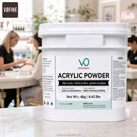 Poudre acrylique pour ongles VOFINE Custom VE-8, poudre acrylique rose transparente, emballage en vrac en seau/baril