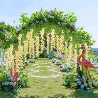 Guirnalda de Flores Artificiales de Glicinia SPR, Guirnalda de Plástico para Decoración de Hogar, Arco de Boda, Jardín, Ceremonia, Exterior