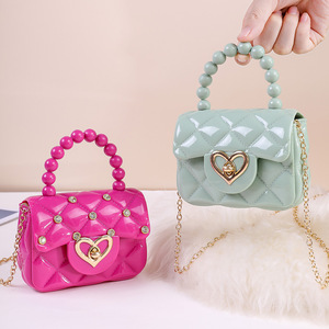Minibolsos De PVC Para Mujer Y Niña Con Cadena Sencilla Color Caramelo De Última <span class=keywords><strong>Moda</strong></span> Al Por Mayor 2025 - Product Image 4