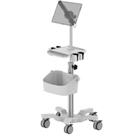 Chariot mobile de boîtier de sécurité pour tablette haut de gamme avec iPad Coque de protection Padpad Support mobile pour tablette antivol 15"