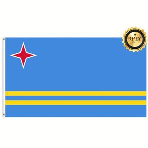 Banderas de Aruba de 3x5 pies al por Mayor, Poliéster 68D/100D, Personalización de Todas las Naciones, Envío Rápido, Proveedor Confiable, Entrega Rápida - Product Image 2