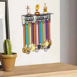 Miễn Phí Thiết Kế Tùy Chỉnh Kim Loại Huy Chương Hiển Thị Rack Cho Tường Treo Huy Chương Móc Đa Huy Chương Lưu Trữ - Product Image 5