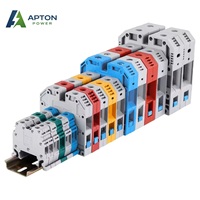 Bloc de bornes à vis en laiton Aptonpower MRK, coloré, haute intensité, 600V 250A, MRK-4, montage sur rail DIN, connexion de fils