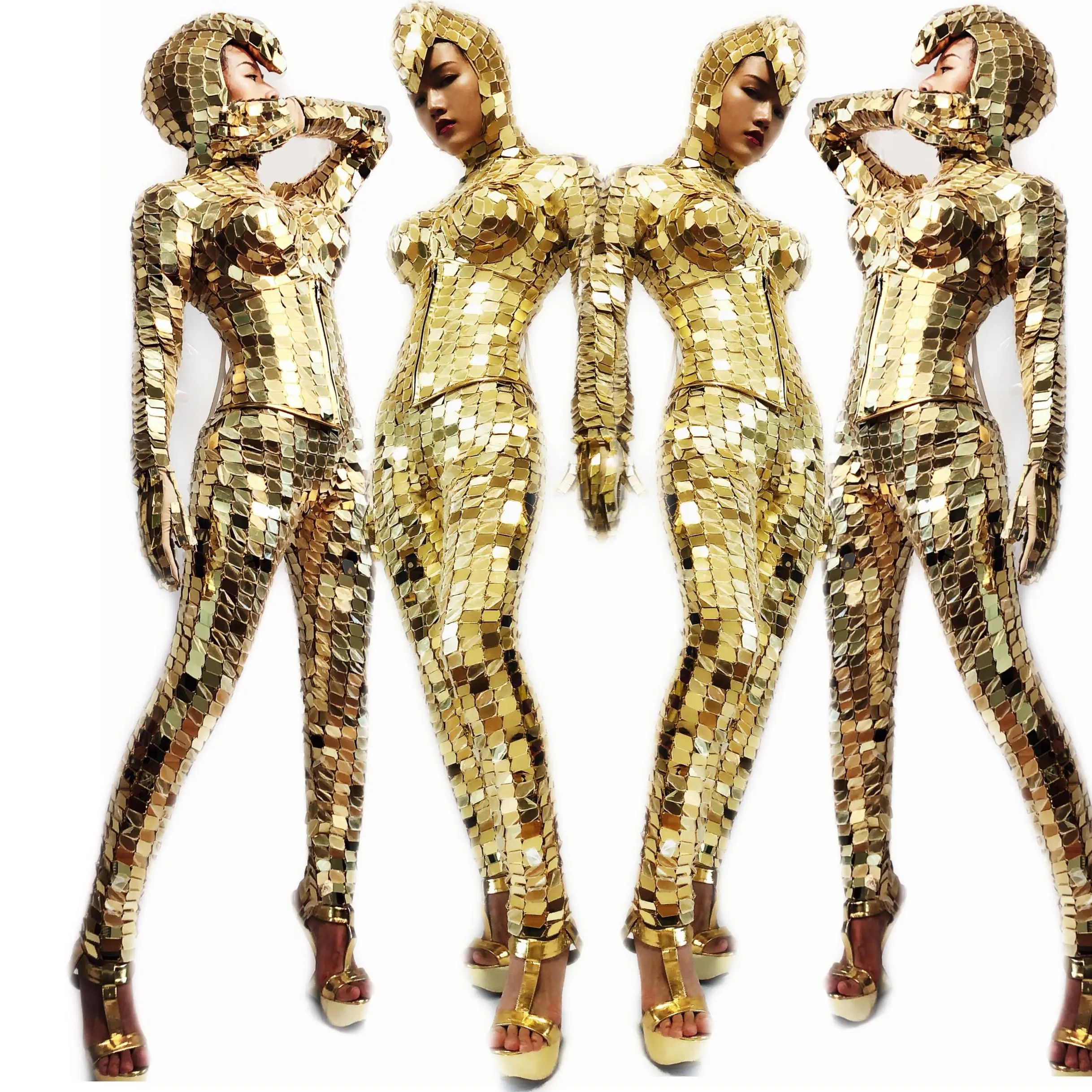 Gold Mirror Costume for Gogo Dancer - Party & Performance