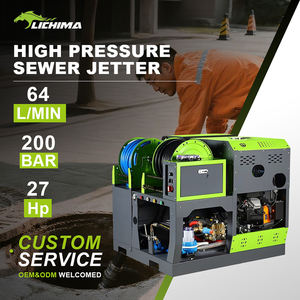 LICHIMA 64L/Min 27Hp Jet d'eau Hydroblasting Sewage Plumbing Drain Block Cleaning Oil Pipeline Unclogging Machine - Product Image 2