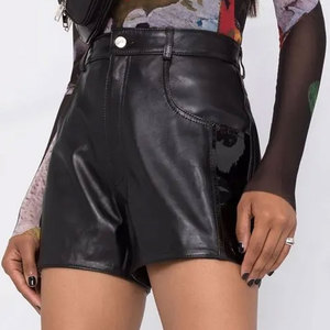 Service OEM, design personnalisé, shorts en cuir pour femmes, coupe ajustée, respirant, vêtements d'hiver, nouvelle arrivée, shorts en cuir pour femmes - Product Image 6