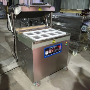 Macchina Automatica per il Confezionamento Sottovuoto a Doppia Camera per Alimenti, Sigillatrice per Vassoi di Carne, Macchina per Imballaggio <span class=keywords><strong>Termoformato</strong></span> con Pellicola Sottovuoto - Product Image 3