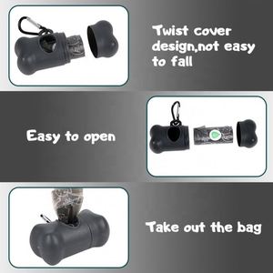 Sacs à déjections canines en gros, écologiques, imprimés mignons, rouleaux de sacs poubelles pour animaux, biodégradables, 20 rouleaux avec distributeur - Product Image 5
