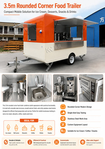 Food Truck con Cucina 3,5m Angoli Arrotondati, Rimorchio <span class=keywords><strong>Mobile</strong></span> per Catering di Dolci, <span class=keywords><strong>Caffè</strong></span> e Gelati - Product Image 6