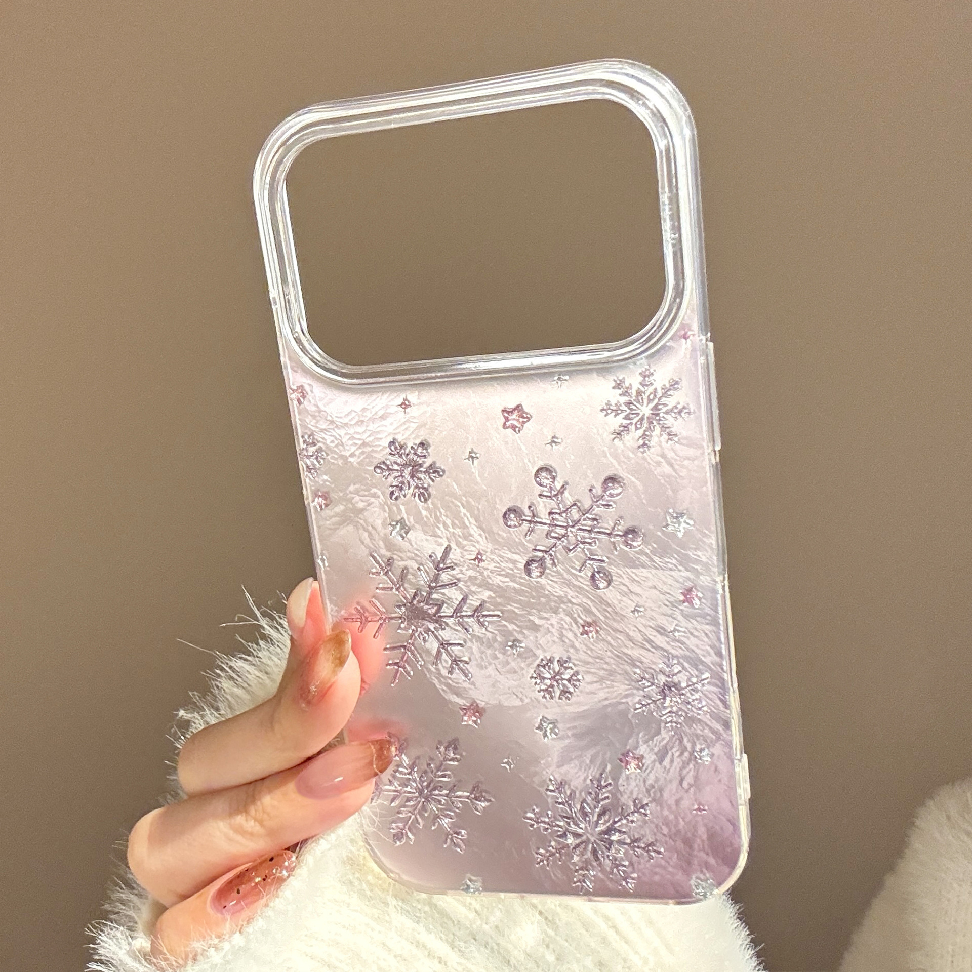 Silver Cinnabar Powder Star Snowflake [Large Hole]