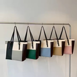 I-0128 Women's Handbag Large Capacity PU Leather Crossbody <b>Bag</b> Khaki <b>Patchwork</b> Designer Women's Handbags - Product Image 1