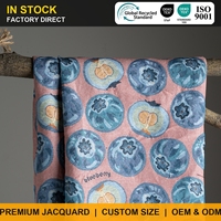 Textile de maison jacquard en gros pour le marché nordique, écologique, personnalisé, faible MOQ